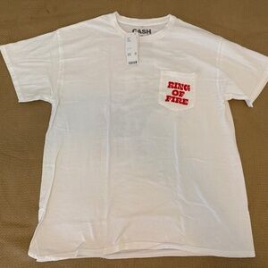 Urban Outfitters Johnny Cash Ring Of Fire Pocket T-Shirt Mens Size L NEW